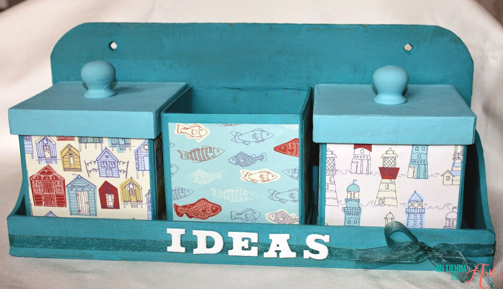 Organización materiales de scrapbooking, DIY. Chalky Paint.