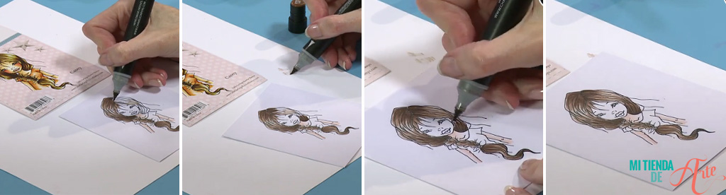 Como pintar sellos con los rotuladores Chameleon