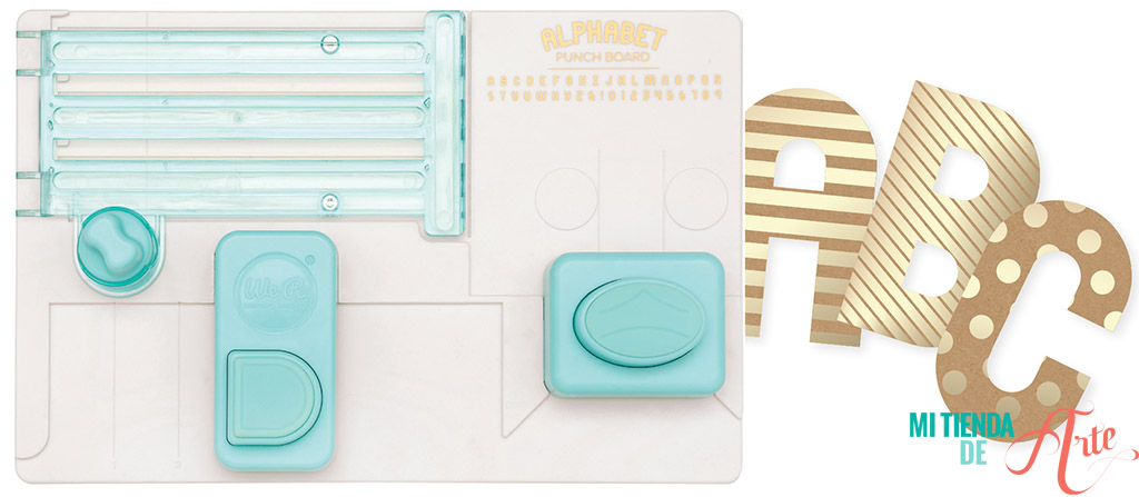 alphabet punch board we r memory keepers abecedario perforadora