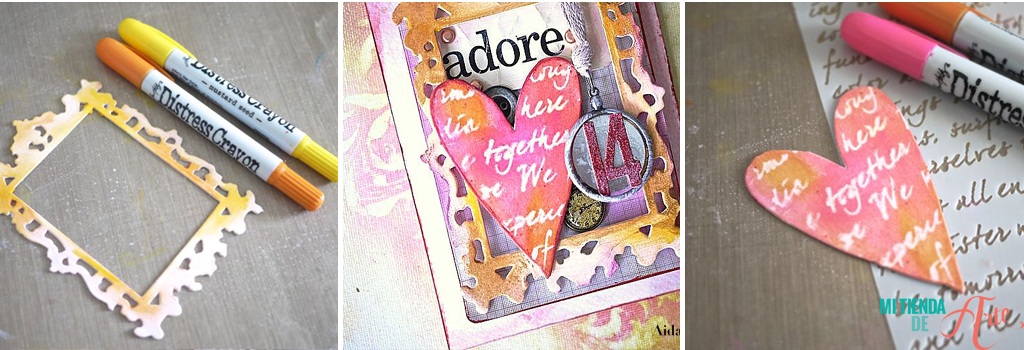 Tutorial distress crayons tim holtz 1