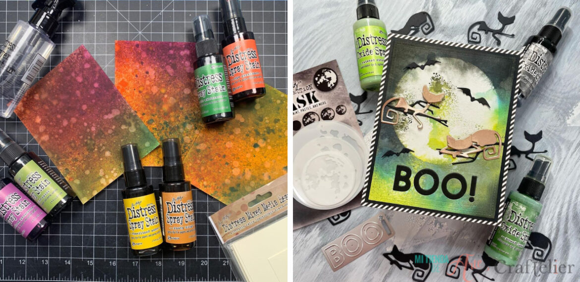 Projektbeispiele mit Distress Stain Spray und Distress Oxide Spray, Craftelier